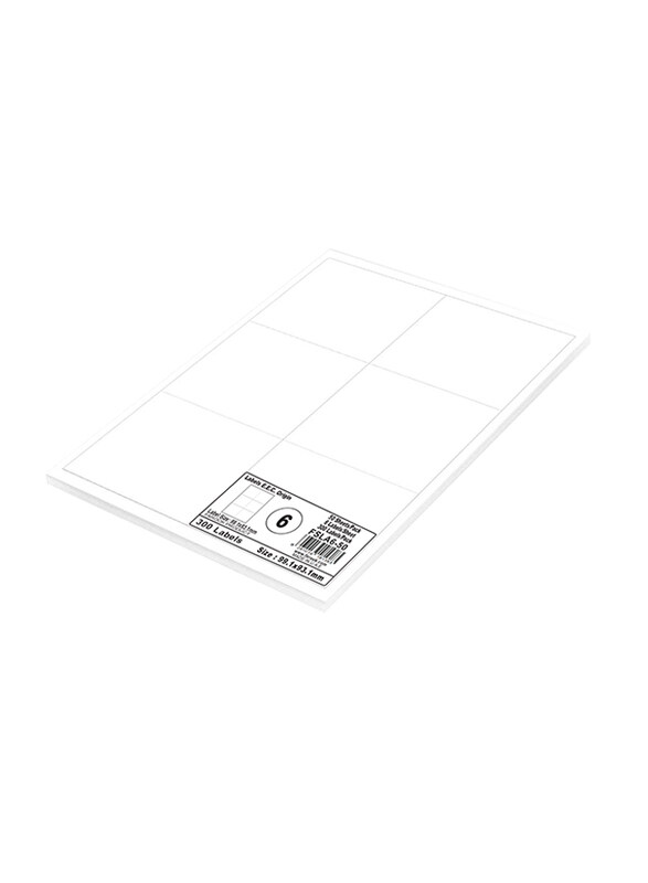 

FIS E.U. Origin Material Multipurpose Laser Labels, 6 Stickers x 50 Sheet, 99.1 x 93.1 mm, A4 Size, FSLA6-50, White