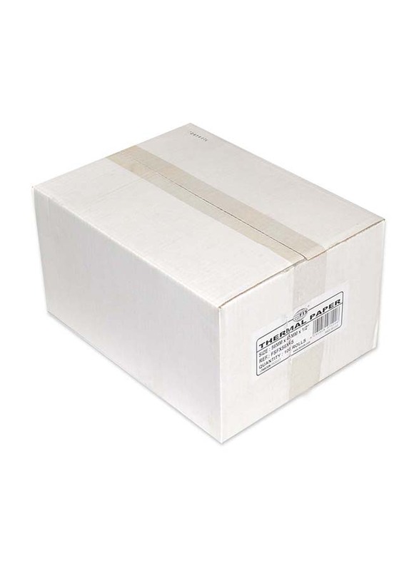 FIS Thermal Paper Roll Box, 56mm x 45mm x 1/2 inch, 100 Pieces, FSFX56X45, White