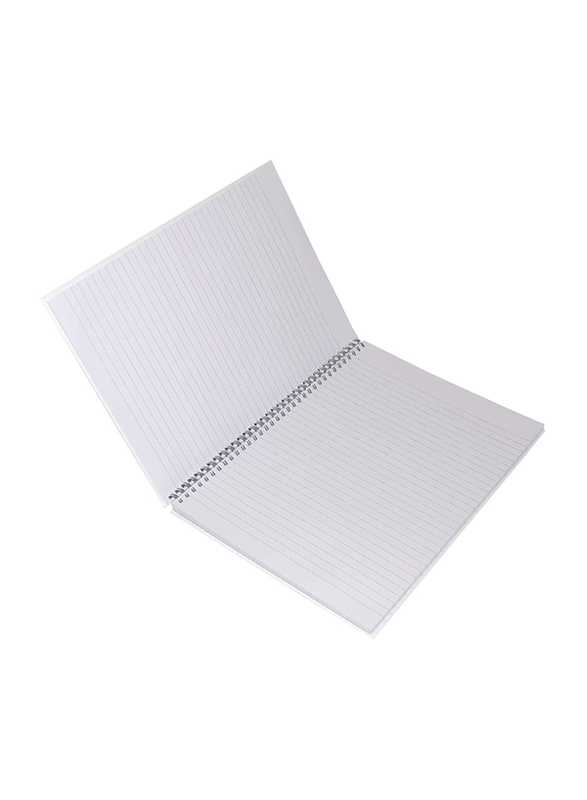 FIS Panda Design Spiral Hard Cover Notebook, 5 x 96 Sheets, A4 Size, FSNBSHCA496-PAN6, White