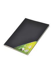 FIS Pvc Soft Cover Single Line Notebook with Border, 80 Sheets, A4 Size, FSNBPVSLA480BK, Black