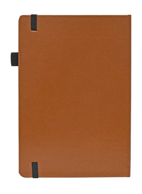 FIS White Paper Budget Planner with Elastic Pen Loop, Vinyl, 128 Pages, 100 GSM, A5 Size, FSORA5BPLANV, Brown