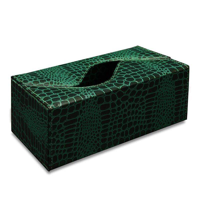 

FIS Tissue Box Holder, Size: 247x135x97mm, Crocodile Vinyl Material, Rectangular Tissue Holder, Magnetic Closure, Perfect for Office and Home Use, Gr