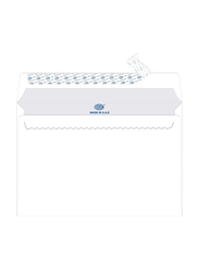 FIS Peel & Seal Envelope with Inner Print, 100GSM, 162 x 229mm, 50 Pieces, FSWE1026PSIG50, White/Grey