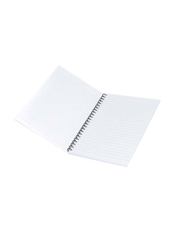 FIS Spiral Soft Cover Single Line Notebook Set, 10 x 100 Sheets, A5 Size, FSNBA51907S, White/Yellow