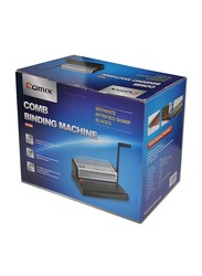 Comix Comb Binding Machine, 450 Sheets, LXBDB2938, Black/Grey