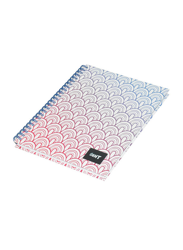 Light 5-Piece Spiral Hard Cover Notebook, Single Ruled, 100 Sheets, A5 Size, LINBSA51610, Multicolour