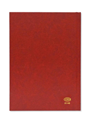 FIS 2024 Arabic/English Vinyl Hard Cover Diary, 384 Sheets, 60 GSM, A5 Size, FSDI21AE24RE, Red