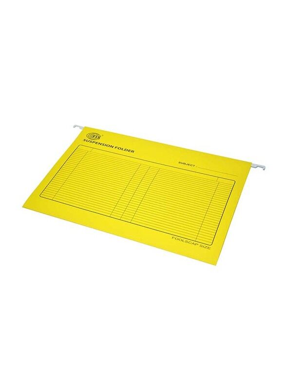 

FIS 160GSM Colored Hanging Files, 50 Pieces, FSHF160PALMN, Lemon Yellow