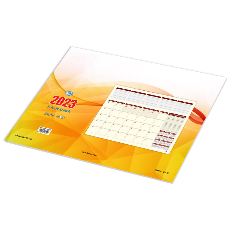 

FIS 2023 English/French Year Planner, FSDKREFIV23, Yellow
