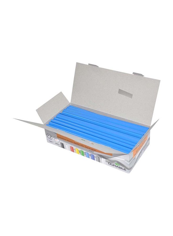 Durable 100-Piece Spine Binding Bar Set, DUPG2901-06, Blue