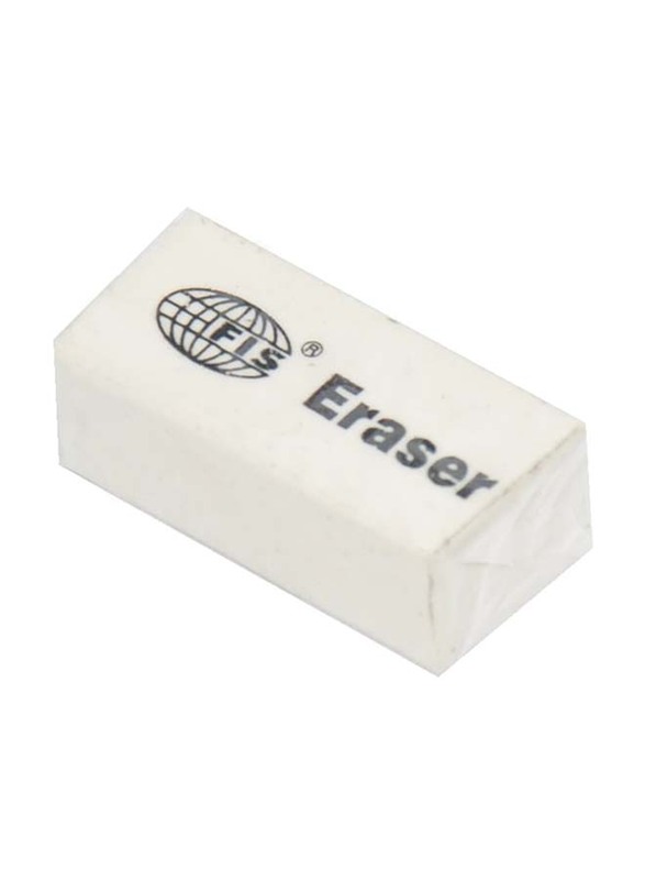 FIS 40-Piece White Erasers Set, FSERPE40W, White