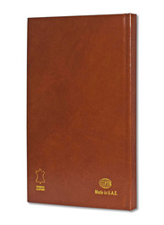 FIS Italian Ivory Paper Notebook with Golden Bonded Leather, 196 Pages, 70 GSM, A5 Size, FSNBHCA5GIVBL, Brown