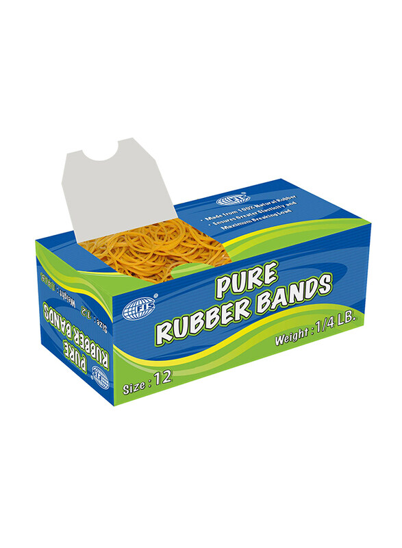 

FIS Pure Rubber Bands, Size 12, 12 Pieces, Yellow