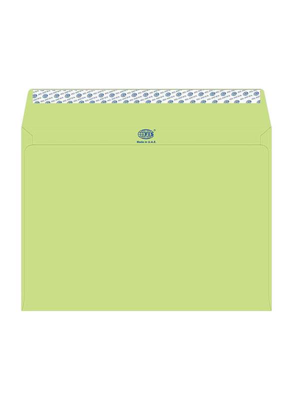 

FIS Executive Laid Paper Envelopes Peel & Seal, 12 x 9 Inch, 50 Pieces, Green