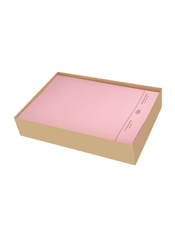 FIS 50-Piece O-Fastener Square Cut Folder Set, 320GSM, F/S Size, FSFF7PI, Pink