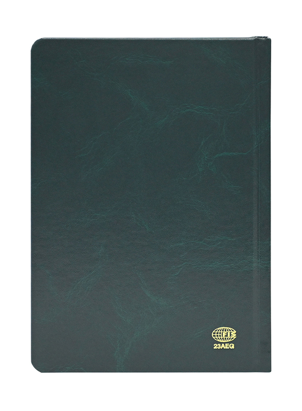 FIS 2024 Arabic/English Golden Diary, 384 Sheets, 60 GSM, A5 Size, FSDI23AEG24GR, Green