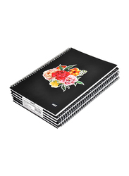 Light Hard Cover Single Line Notebook Set, 100 Sheets, A4 Size, 5 Pieces, LINBA41001309, Multicolour