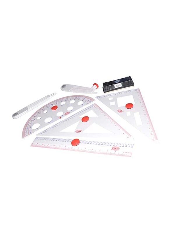 

FIS 7-Piece Teacher's Set Square Plastic, FSTITSET, White