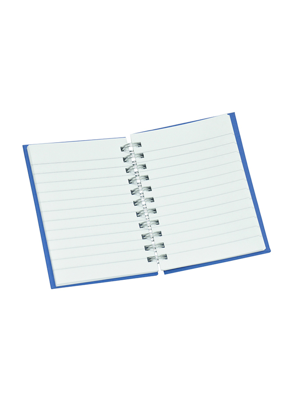FIS Spiral Manuscript Notebook Set, 8 mm Single Ruled, 2 Quire, 5 x 96 Sheets, A7 Size, FSMNA72QSB, Blue