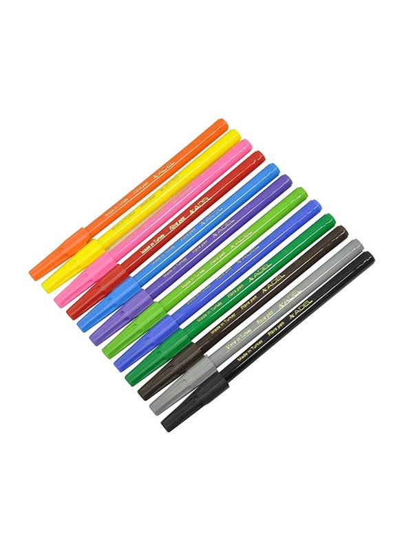 Adel Fibre Tip Colour Pens Set, ALFP2220213000, 12-Piece, Multicolour