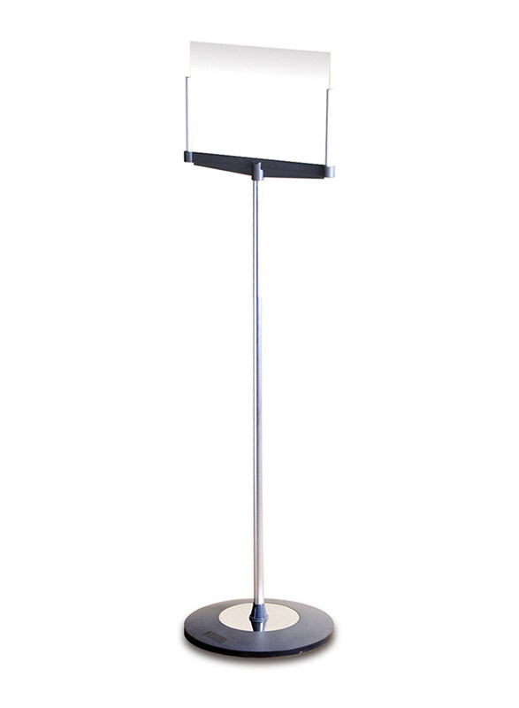 

FIS Presentation Display Stands, 300 x 210 x 1250mm, White/Silver