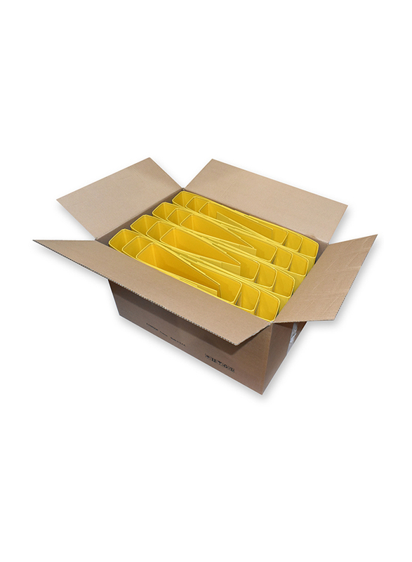 FIS PP Box File with Fixed Mechanism, 8cm, 24 Piece, FSBF8PYLFN, Yellow