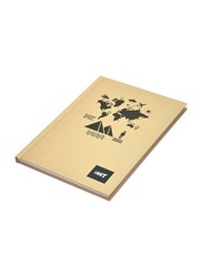 Light 5-Piece Hard Cover Notebook, Single Line, 100 Sheets, A4 Size, LINBA41805, Beige