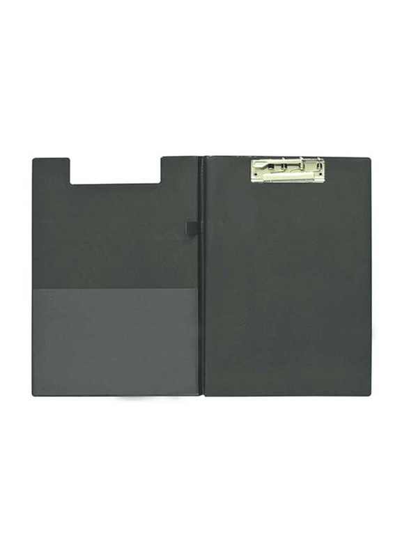 FIS PVC Clip Board Double with Pressure Clip, A4 Size, FSCB0304BK, Black