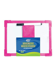 FIS Magnetic White Board with Plastic Frame, 30 x 20 cm, Multicolour