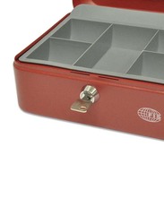 FIS Cash Box Steel with Key Lock, 200 x 160 x 90 mm, FSCPTS0032RE, Red