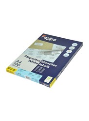 Agipa Multipurpose Label, 70 x 37mm, 2400 Labels, 100 Sheets, A4 Size, APLA101136, White