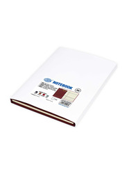 FIS Italian Ivory Paper Notebook with Bonded Leather, 196 Pages, 70 GSM, A5 Size, FSNBHCA5IVBL, Maroon