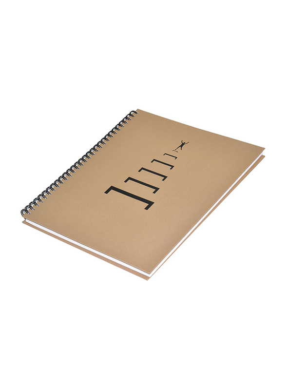 FIS Light Spiral Hard Cover Notebook , 100 Sheets, 5 Piece, LINBS1081001302, Brown