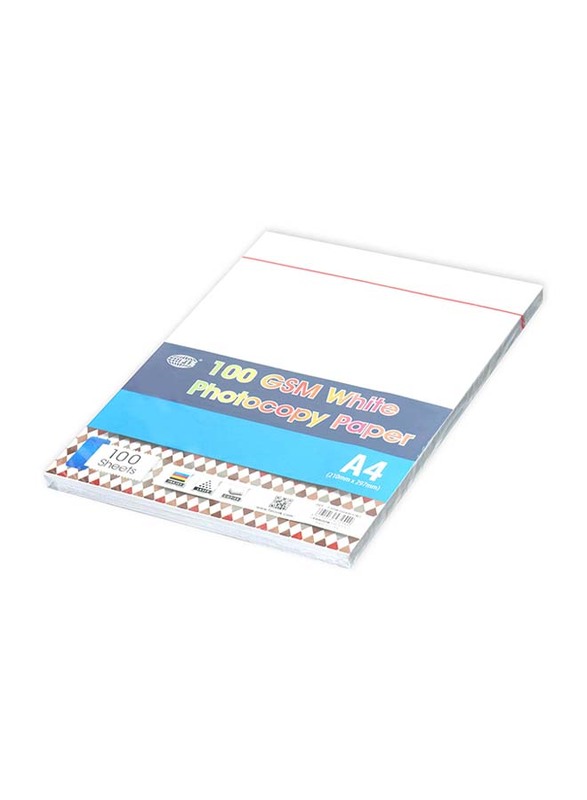 FIS Photocopy Paper, 100 Sheets, 100 GSM, A4 Size