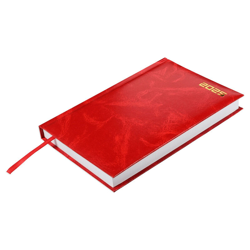 

FIS 2025 Diary, 1 Side Padded Vinyl Material, A5 Size(14.8x21cm), Russian, Red Color-FSDIRU0125RE