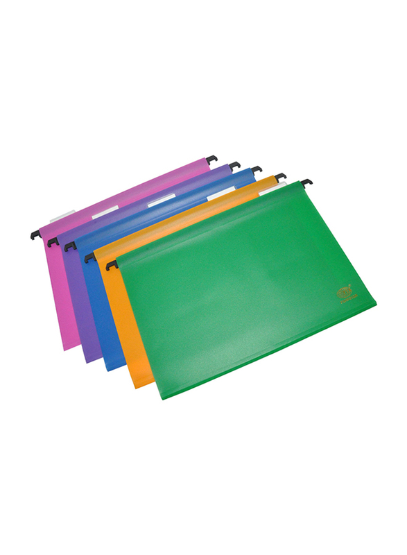 FIS PP Hanging Files with Indicator, 10 x 14 Inch, 5 Pieces, FSHF01AS, Multicolour
