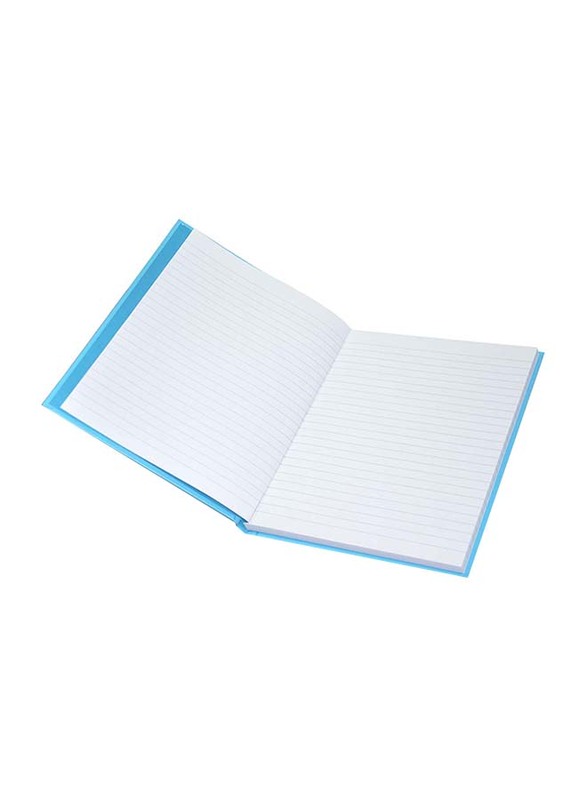FIS Neon Hard Cover Single Line Notebook Set, 5 x 100 Sheets, 9 x 7 inch, FSNB97N220, Turquoise