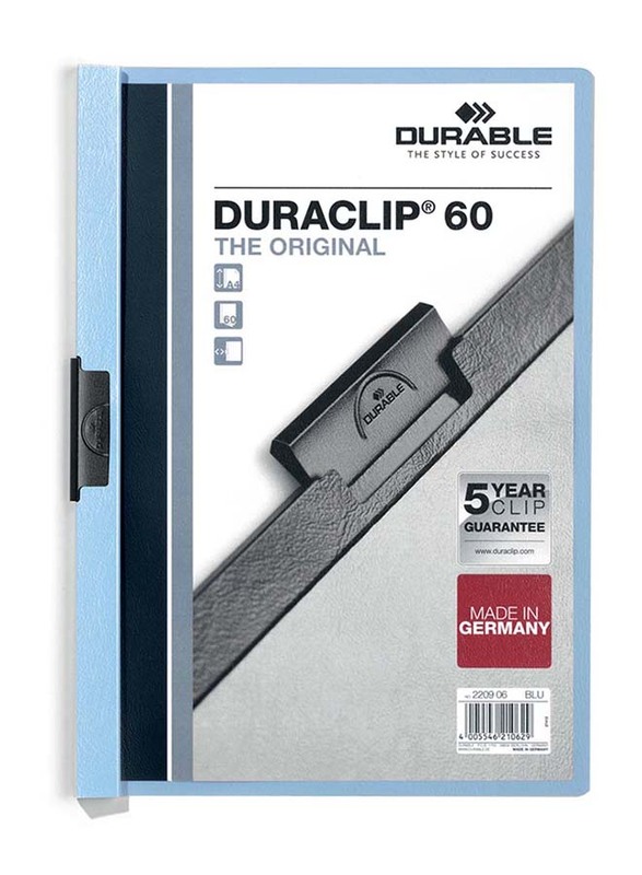 Durable 25-Piece Duraclip File Set, A4 Size, DUPG2209-06, Blue