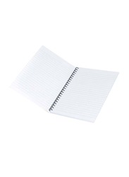 FIS Spiral Soft Cover Single Line Notebook Set, 10 x 100 Sheets, A5 Size, FSNBA51902S, Light Blue/Black/Orange