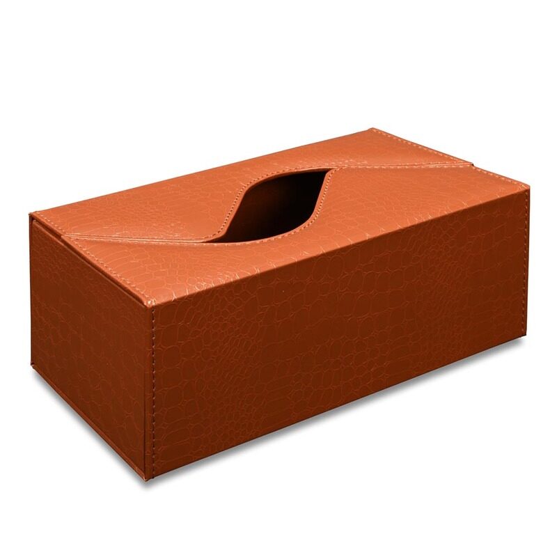 

FIS Tissue Box Holder, Size: 247x135x97mm, Crocodile Vinyl Material, Rectangular Tissue Holder, Magnetic Closure, Perfect for Office and Home Use, Br