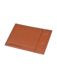 FIS Desk Blotter with Flap, Brown