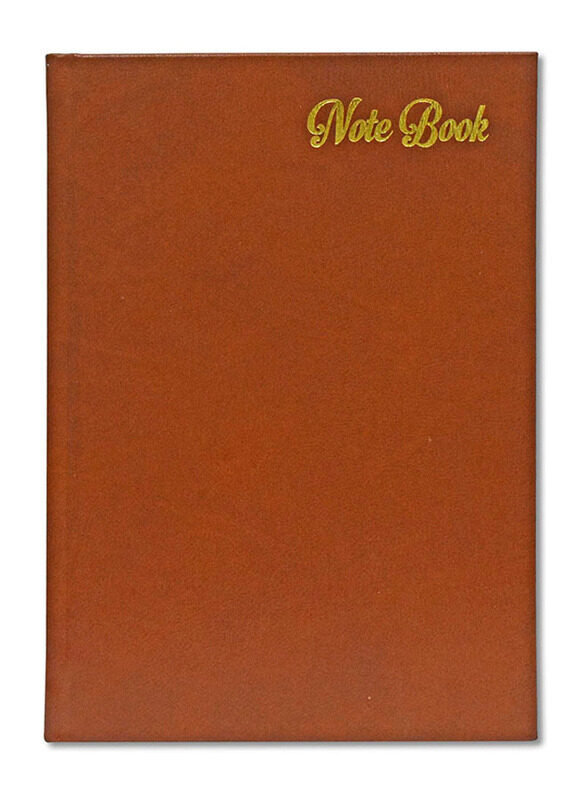 FIS Italian Ivory Paper Notebook with Golden Bonded Leather, 196 Pages, 70 GSM, A5 Size, FSNBHCA5GIVBL, Brown