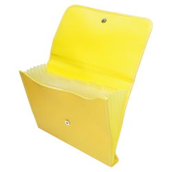 Leatherite Expanding File, 7 Pockets, A4 Size, AIPGLD-09A, Yellow