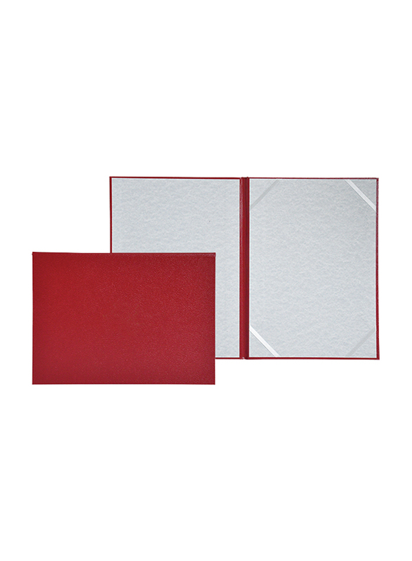 FIS Certificate Folders Hard Cover Vinyl Material, FSCLCH02MR, Red