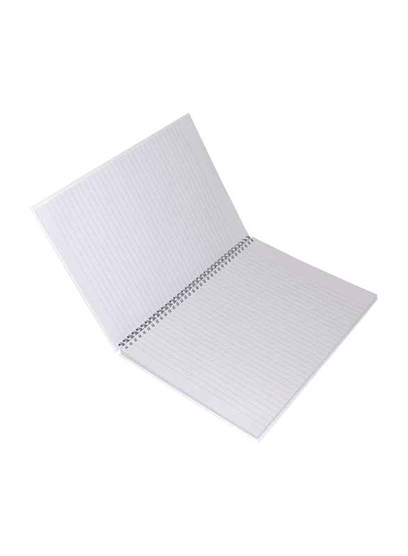 FIS Panda Design Spiral Hard Cover Notebook, 5 x 96 Sheets, A4 Size, FSNBSHCA496-PAN5, White