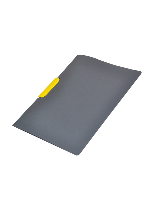Durable 230404 Dura Swing Clip Folder with Yellow Clip, 30 Sheets, A4 Size, 5 Piece, Anthracite Grey