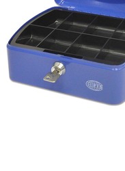FIS Cash Box Steel with Key Lock, 200 x 160 x 90 mm, FSCPTS0130BL, Blue