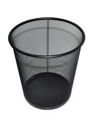 FIS Wire Round Net Type Mesh Waste Baskets, 28cm, FSWAB85001, Black
