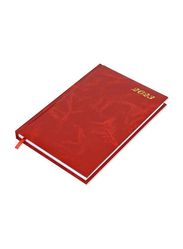 

FIS 2023 English Saturday & Sunday Combined Diary, 320 Sheets, 60 GSM, A5 Size, FSDI92EN23RE, Red
