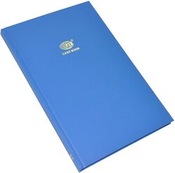 FIS Cash Book with Azure Laid Ledger Paper, F/S Size, 2 Quire, 210 x 330mm, FSACCDC2Q73, Blue